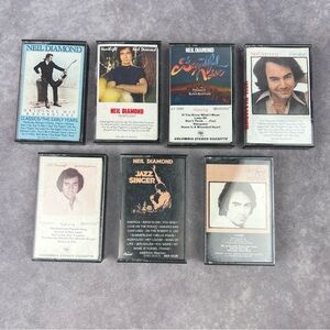 Neil Diamond Vintage Cassette Tape Lot of 7 – Tested & Working